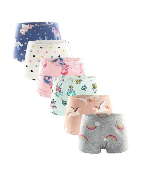 Teri Beri Set Of 6 Low-Rise Cotton Hipster Briefs