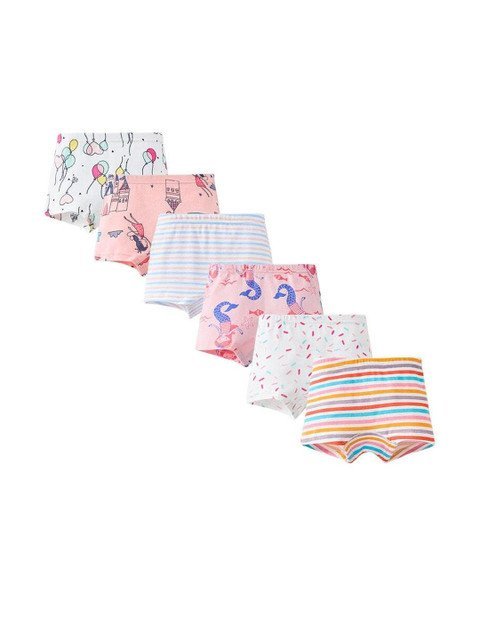Teri Beri Set Of 6 Low-Rise Cotton Hipster Briefs