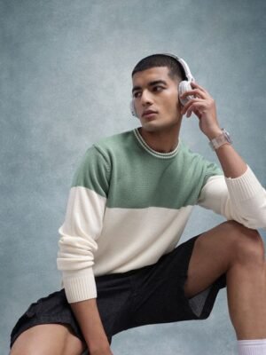 The Roadster Lifestyle Co. Men Colourblocked Pure Cotton Pullover