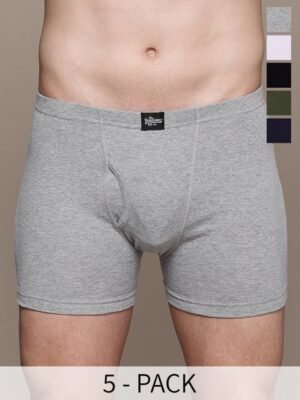 The Roadster Lifestyle Co Pack of 5 Pure Cotton Inner Elastic Trunks