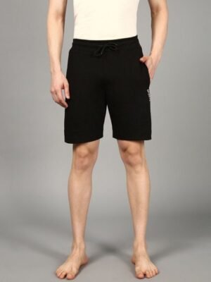 The Roadster Lifestyle Co Printed Drawstring Knitted Lounge Shorts With Side Pockets