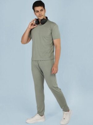 The Roadster Lifestyle Co Round Neck Short Sleeve T-Shirt With Trousers Co-Ords