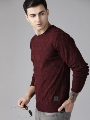 The Roadster Lifestyle Co. Self-Checked Acrylic Pullover