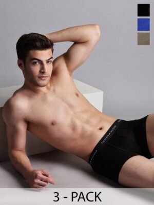 Tommy Hilfiger Men Pack Of 3 Cotton Mid Rise Trunks S25HMUW010