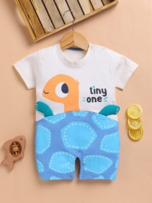 Toonyport Infants Printed Pure Cotton Round Neck Rompers