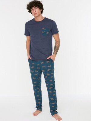 Trendyol Conversational Printed Pure Cotton Night suit