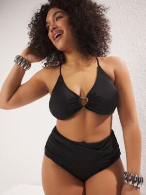 Trendyol Solid Shoulder Straps Swim Bikini Bra