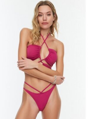 Trendyol Women Fuchsia Solid Swim Bottoms