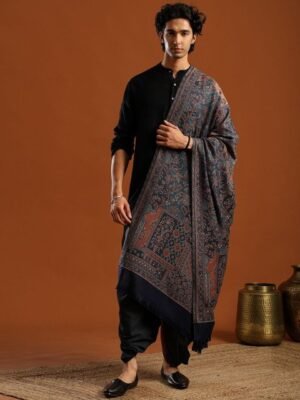 Tweedle Ethnic Motifs Woven Design Acrylic Shawl