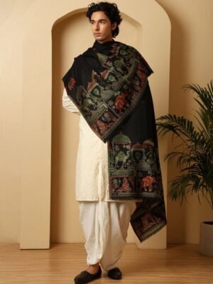 Tweedle Ethnic Motifs Woven Design Zari Shawl