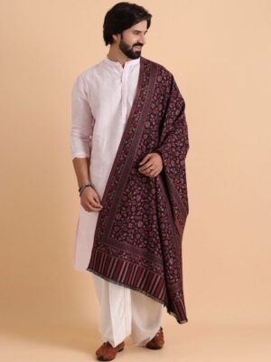 Tweedle Floral Woven Design Acrylic Shawl