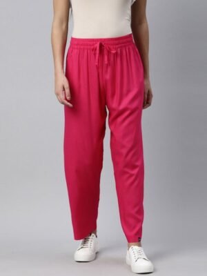 TWIN BIRDS Women Relaxed Fit Solid Woven Palazzos