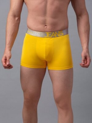 Underjeans by Spykar Men Cotton Blend Trunk UJNPTS016Yellow
