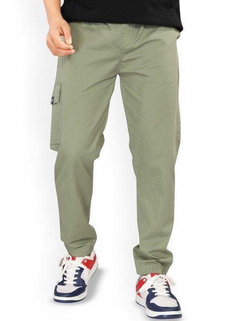 UNOseven Boys Relaxed Straight Leg Straight Fit Solid Cotton Joggers