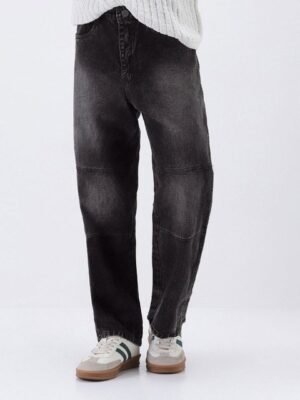 Urbano Fashion Baggy Fit Cut and Sew Panelled Jeans