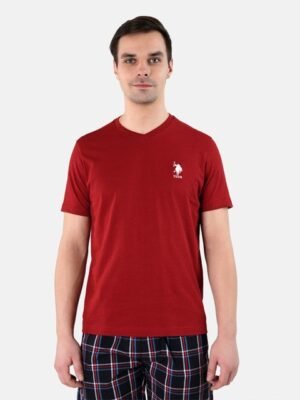 U.S. Polo Assn. Maroon Solid Lounge T-Shirt