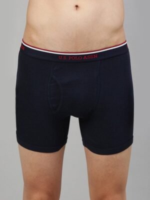 U.S. Polo Assn. Men Navy Blue Solid Trunks I667-195-P1