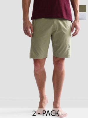 U.S. Polo Assn. Pack of 2 Mid Rise Lightweight Lounge Shorts