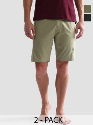 U.S. Polo Assn. Pack of 2 Mid Rise Lounge Shorts
