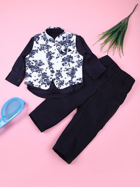 V-Mart Printed Cotton Three-Piece Suit