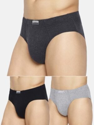 Van Heusen Innerwear Men Multicolour Pack of 3 Solid Antibacterial Colour Fresh Briefs