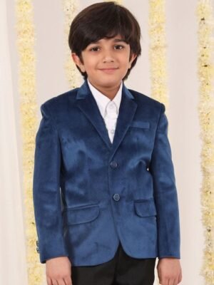 VASTRAMAY Boys Single-Breasted Slim-Fit Blazer