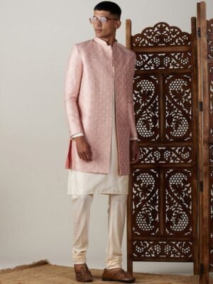 VASTRAMAY Embroidered Sherwani Set