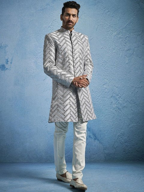 VASTRAMAY Embroidered Sherwani Set