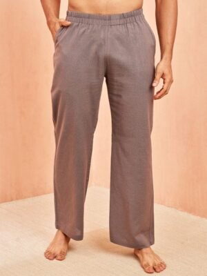 VASTRAMAY Men Mid-Rise Cotton Straight-Leg Lounge Pants