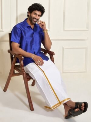 VASTRAMAY Shirt With Veshti Set