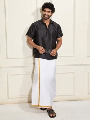 VASTRAMAY Shirt With Veshti Set