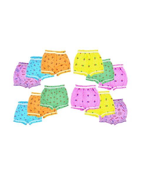 VastraMilap Kids Pack Of 12 Assorted Cotton Basic Briefs