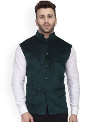 VEERA PARIDHAAN Chinese Collar Nehru Jackets