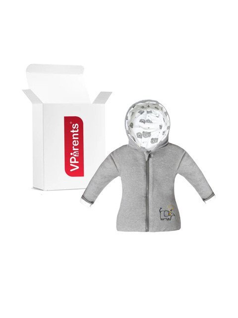 VParents 2 in 1 Reversible Kids Grey Hoodie Jacket