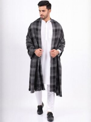 Vrinde Men Woolen Checked Shawl