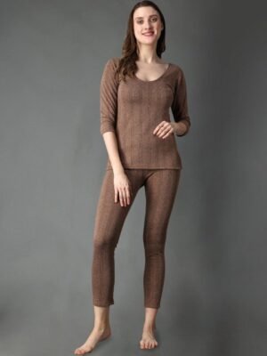 Wearslim Women Striped Thermal Set
