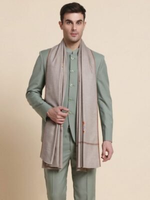 WEAVERS VILLA Men Embroidered Winter Shawl