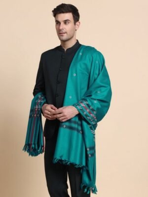 WEAVERS VILLA Men Floral Woven Design Shawl