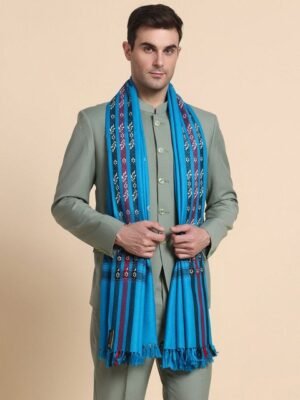 WEAVERS VILLA Men Geometric Woven Design Winter Shawl