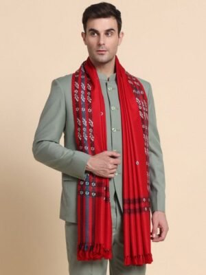 WEAVERS VILLA Men Geometric Woven Design Winter Shawl