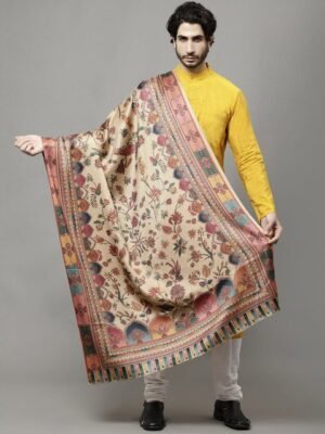 WEAVERS VILLA Men Graphic Digital Printed Winter Shawl