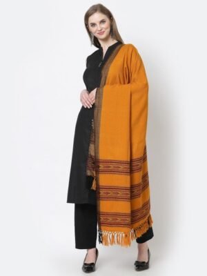 WEAVERS VILLA Women Kullu Pattern Woven Winter Shawl