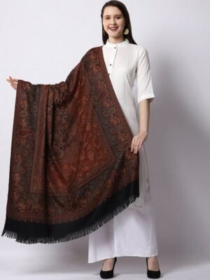 WEAVERS VILLA Women Paisley Woven Design Winter Shawl