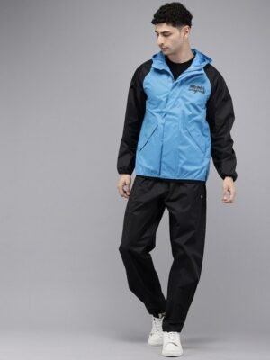 Wildcraft Men Colourblocked Hooded Rain Suit