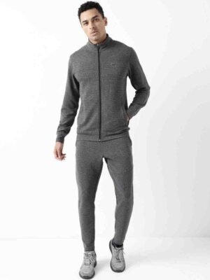Wildcraft Self Design Mock Collar Cotton Tracksuit