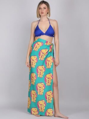 WOMAN IN YOU Tropical Printed Swim Cover Up Sarong Bottom