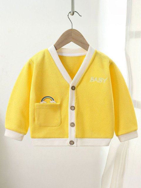 Xsole Kids Ribbed V-Neck Cardigan