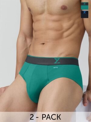 XYXX Men Pack of 2 Traq Silver Cotton Trunk