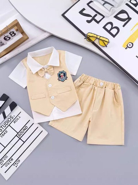YK Boys Single Breasted 4-Piece Suit