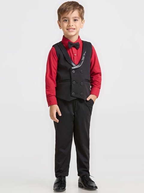 YK Boys Single-Breasted Four-Piece Suit